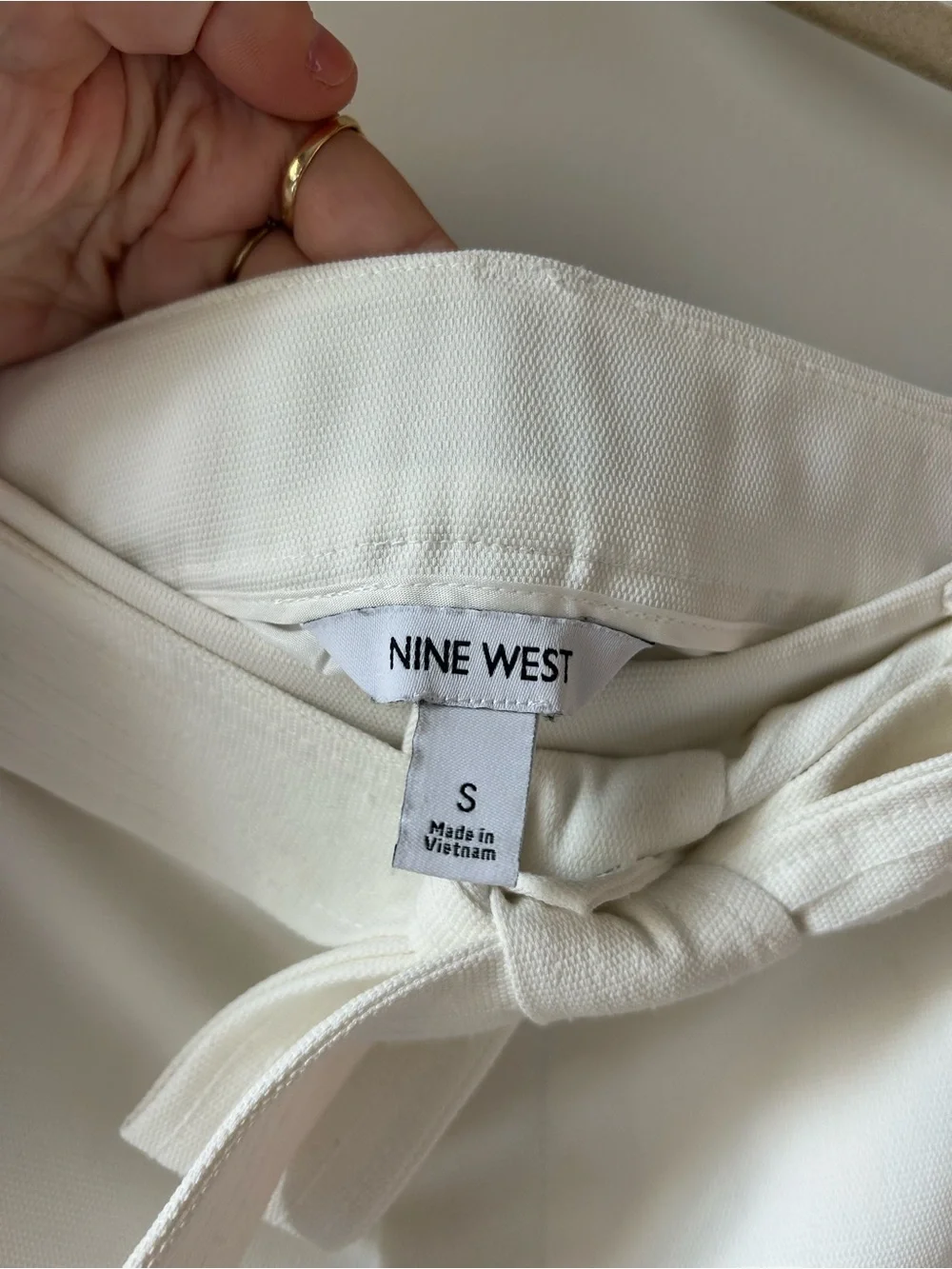 Nine West High-Waist Tie-Belt Shorts